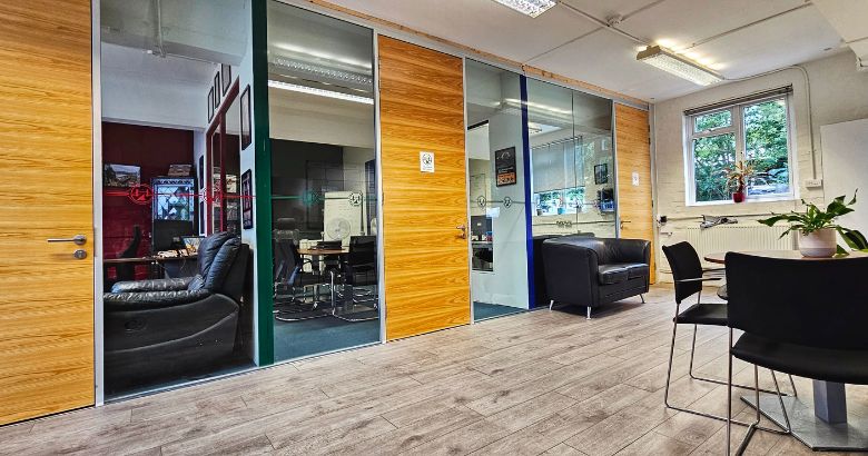 Inside Hammersmith Works' current offices in South East London.